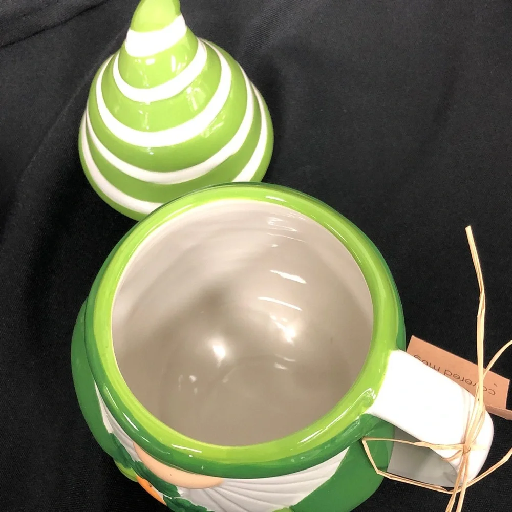 Green St. Patrick's Themed Mugs & Gnome mug Trio